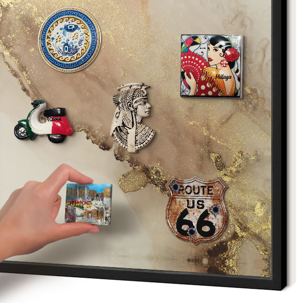 Panou magnetic mural decorativ cadru negru Strălucire elegantă