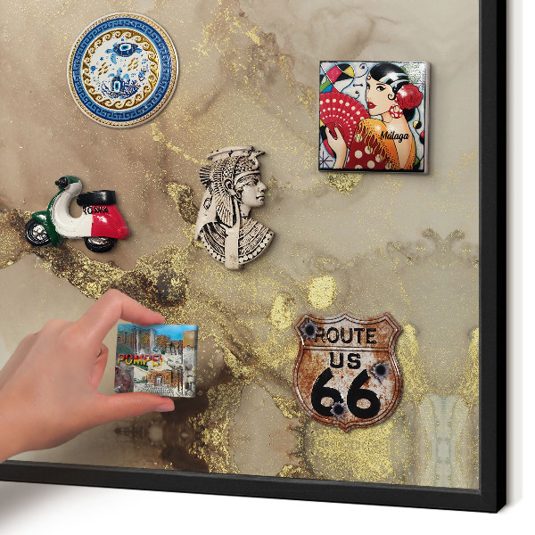 Panou magnetic mural decorativ cadru negru Strălucire elegantă