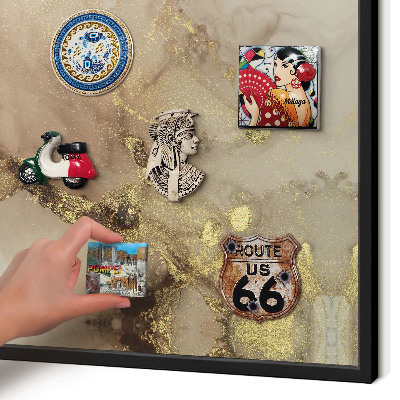 Panou magnetic mural decorativ cadru negru Strălucire elegantă