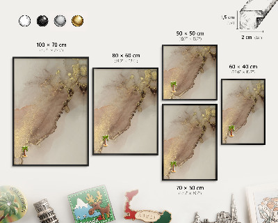 Panou magnetic mural decorativ cadru negru Strălucire elegantă