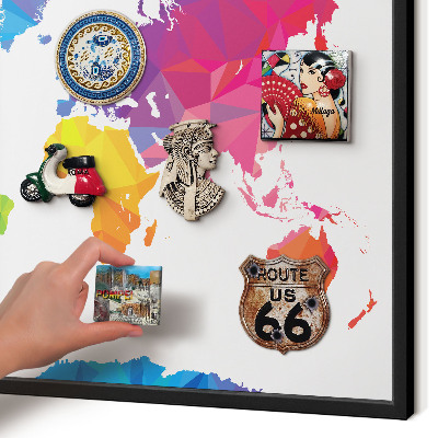 Panou magnetic mural decorativ cadru negru Hartă de culori