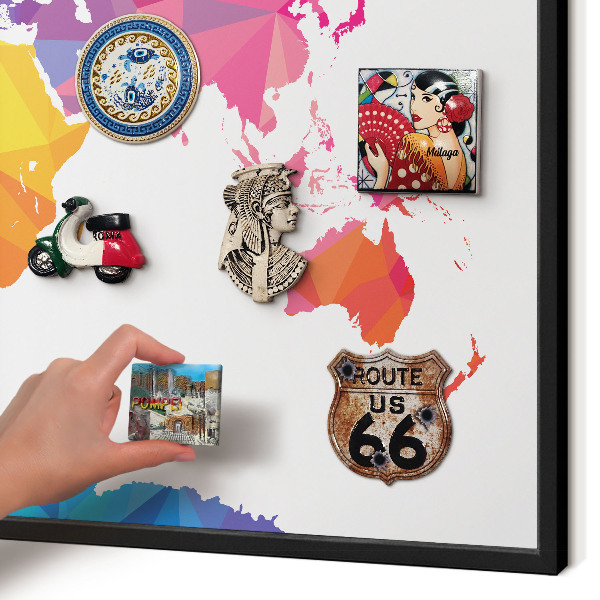 Panou magnetic mural decorativ cadru negru Hartă de culori