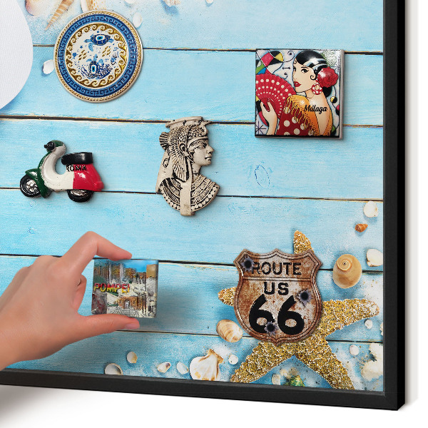 Panou magnetic mural decorativ cadru negru Odihnă de sărbătoare
