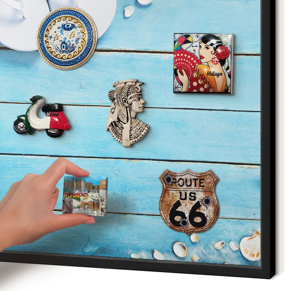 Panou magnetic mural decorativ cadru negru Odihnă de sărbătoare