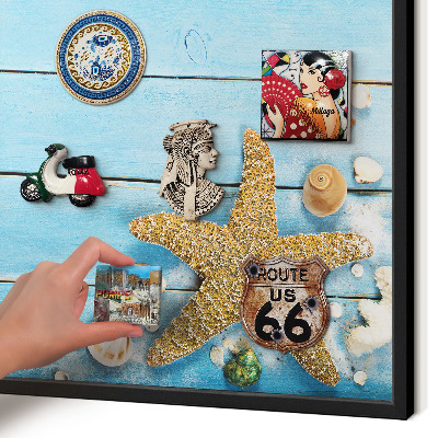 Panou magnetic mural decorativ cadru negru Odihnă de sărbătoare