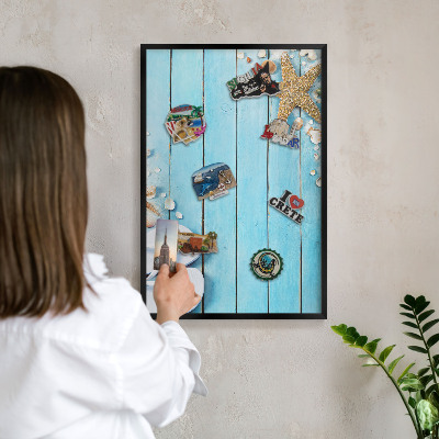 Panou magnetic mural decorativ cadru negru Odihnă de sărbătoare