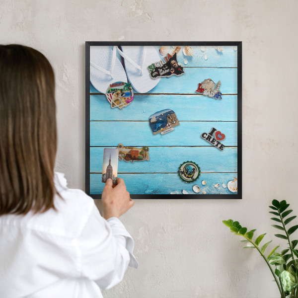 Panou magnetic mural decorativ cadru negru Odihnă de sărbătoare