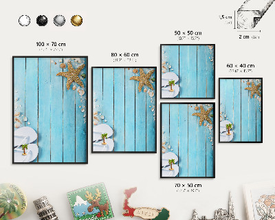 Panou magnetic mural decorativ cadru negru Odihnă de sărbătoare