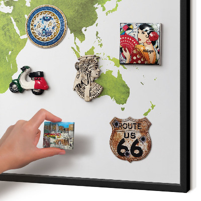 Panou magnetic mural decorativ cadru negru Hartă verde