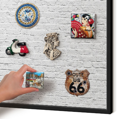 Panou magnetic mural decorativ cadru negru Zid de cărămidă