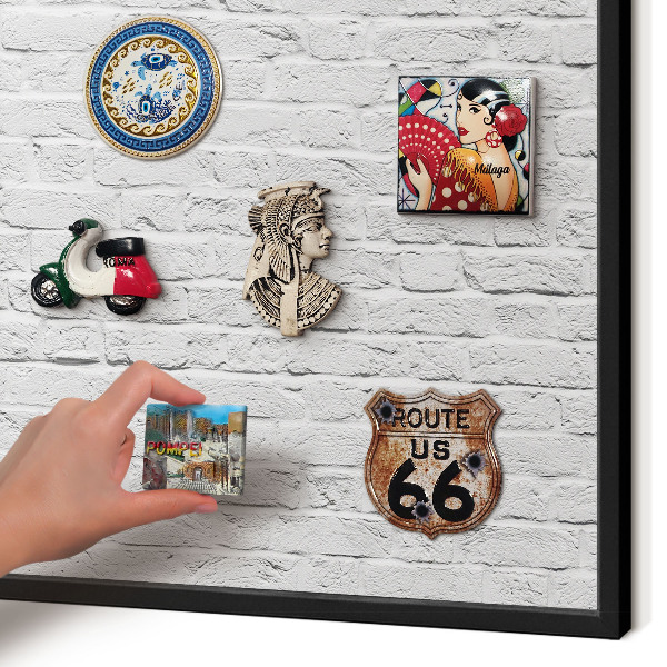 Panou magnetic mural decorativ cadru negru Zid de cărămidă
