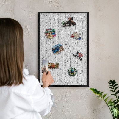 Panou magnetic mural decorativ cadru negru Zid de cărămidă