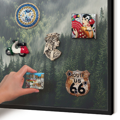 Panou magnetic mural decorativ cadru negru Munți verzi