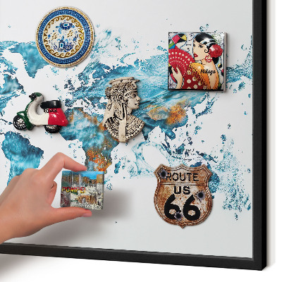 Panou magnetic mural decorativ cadru negru Harta apei
