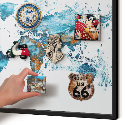 Panou magnetic mural decorativ cadru negru Harta apei