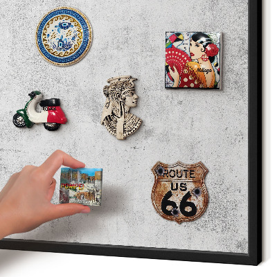 Panou magnetic mural decorativ cadru negru Beton brut