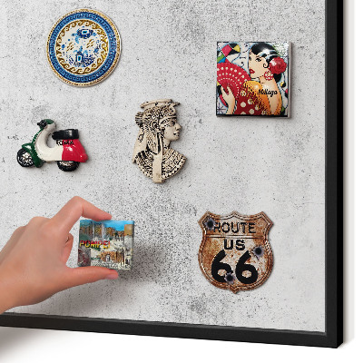 Panou magnetic mural decorativ cadru negru Beton brut