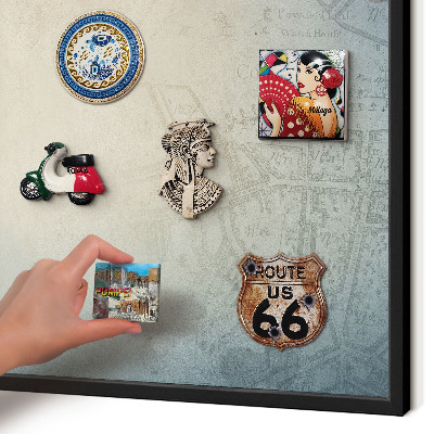 Panou magnetic mural decorativ cadru negru Hartă veche