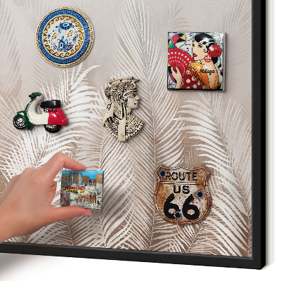 Panou magnetic mural decorativ cadru negru Frunze de natură