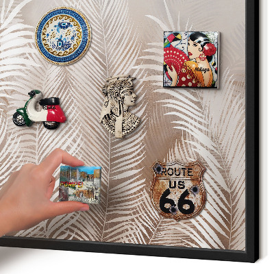 Panou magnetic mural decorativ cadru negru Frunze de natură