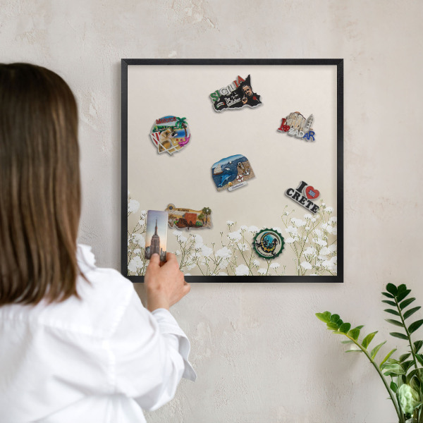 Panou magnetic mural decorativ cadru negru Natură subtilă