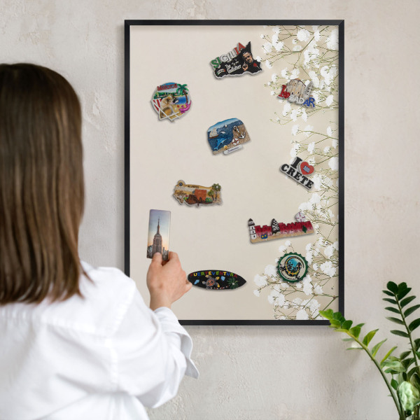 Panou magnetic mural decorativ cadru negru Natură subtilă