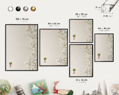 Panou magnetic mural decorativ cadru negru Natură subtilă
