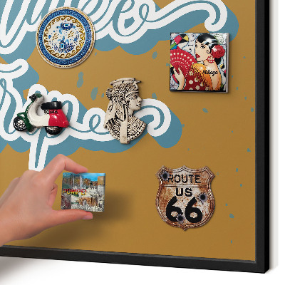 Panou magnetic mural decorativ cadru negru Călătorie de vis