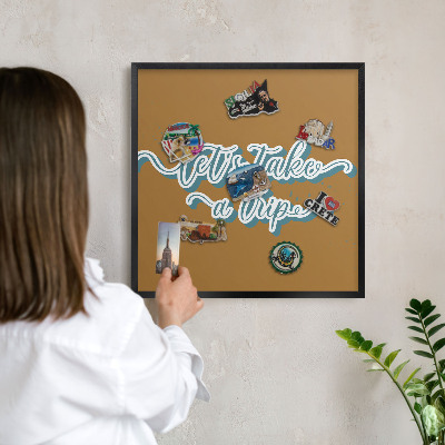Panou magnetic mural decorativ cadru negru Călătorie de vis
