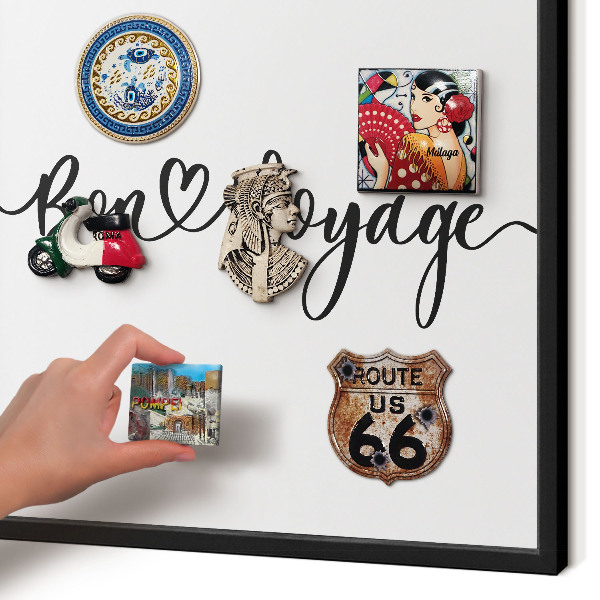 Panou magnetic mural decorativ cadru negru Drum bun