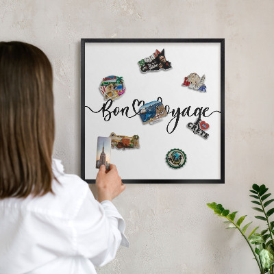 Panou magnetic mural decorativ cadru negru Drum bun