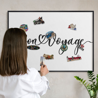 Panou magnetic mural decorativ cadru negru Drum bun