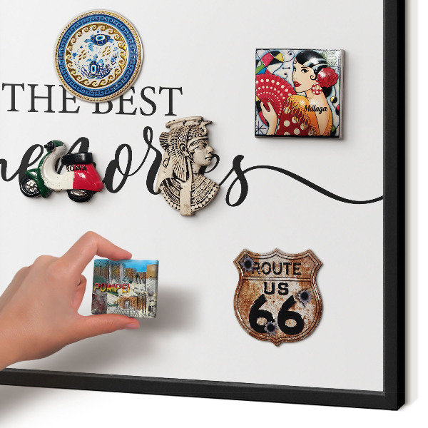 Panou magnetic mural decorativ cadru negru Amintiri inspiratoare