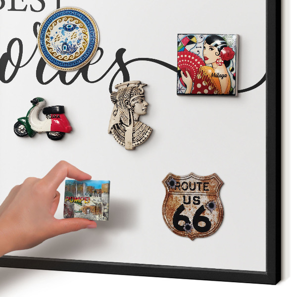 Panou magnetic mural decorativ cadru negru Amintiri inspiratoare