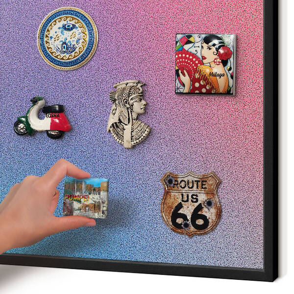 Panou magnetic mural decorativ cadru negru Gradient colorat