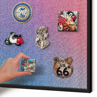 Panou magnetic mural decorativ cadru negru Gradient colorat