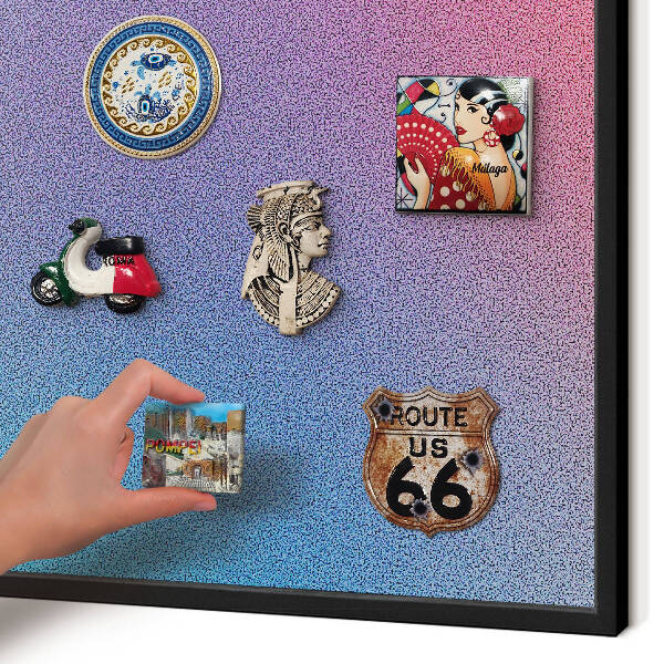 Panou magnetic mural decorativ cadru negru Gradient colorat
