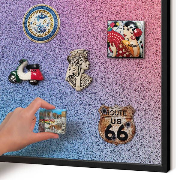 Panou magnetic mural decorativ cadru negru Gradient colorat