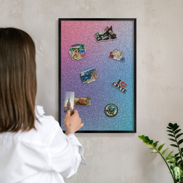 Panou magnetic mural decorativ cadru negru Gradient colorat