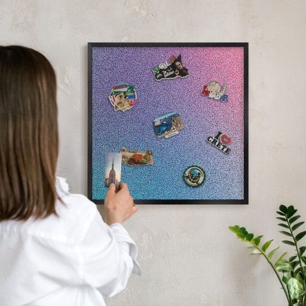 Panou magnetic mural decorativ cadru negru Gradient colorat