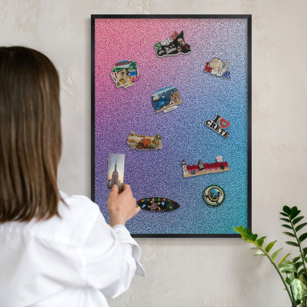 Panou magnetic mural decorativ cadru negru Gradient colorat