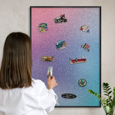 Panou magnetic mural decorativ cadru negru Gradient colorat