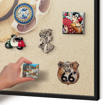 Panou magnetic mural decorativ cadru negru Plaja de vară
