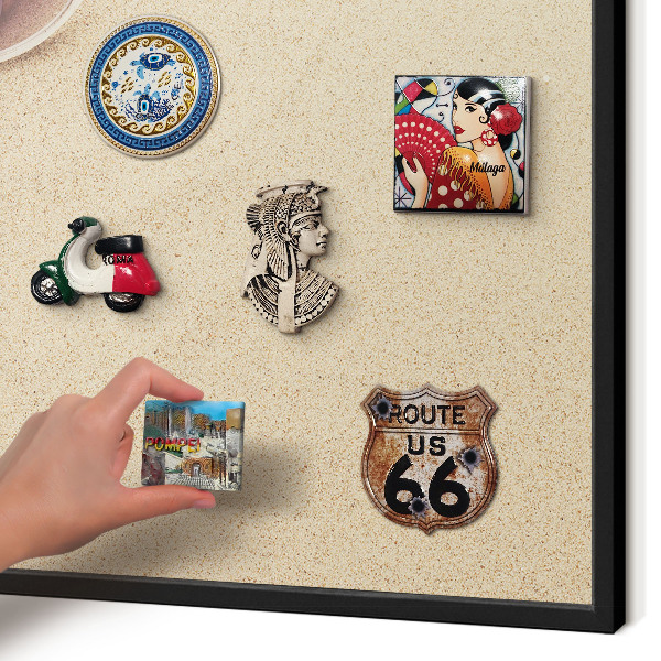 Panou magnetic mural decorativ cadru negru Plaja de vară