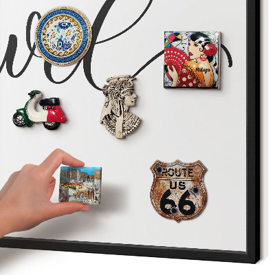Panou magnetic mural decorativ cadru negru Hai să călătorim împreună