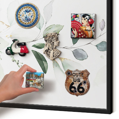 Panou magnetic mural decorativ cadru negru Eleganță botanică