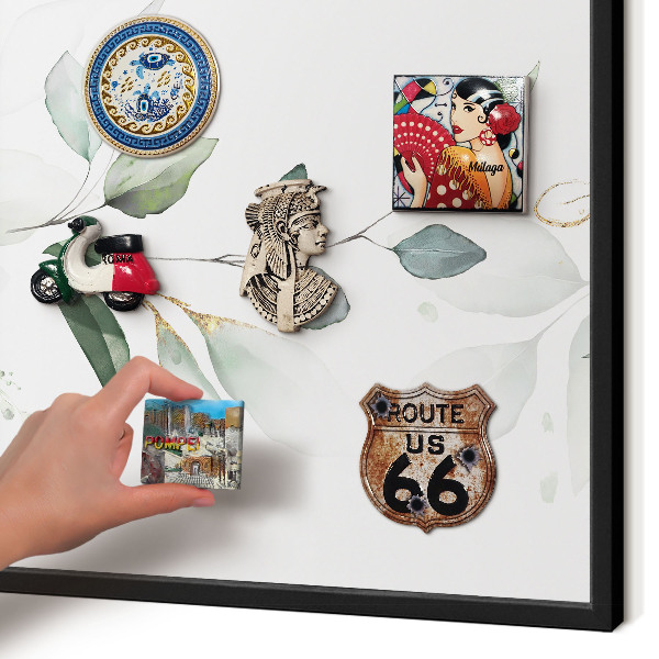 Panou magnetic mural decorativ cadru negru Eleganță botanică