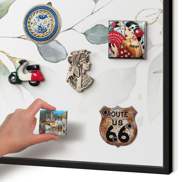 Panou magnetic mural decorativ cadru negru Eleganță botanică