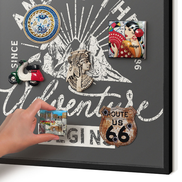 Panou magnetic mural decorativ cadru negru Inscripție montană