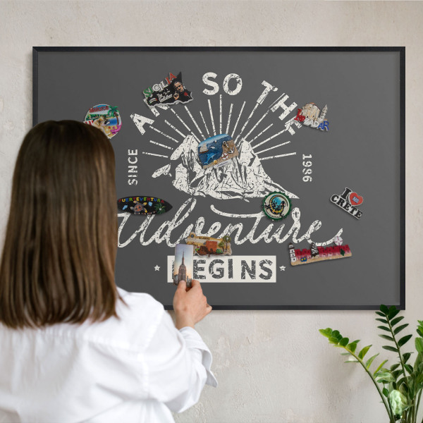 Panou magnetic mural decorativ cadru negru Inscripție montană